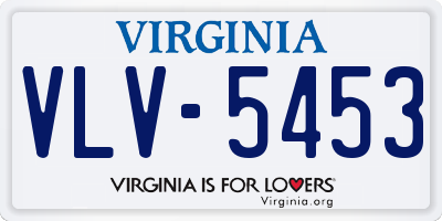 VA license plate VLV5453