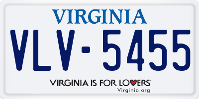 VA license plate VLV5455