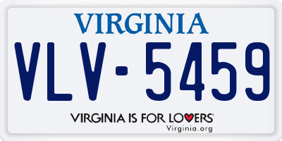 VA license plate VLV5459