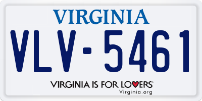 VA license plate VLV5461