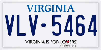 VA license plate VLV5464