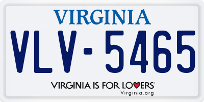 VA license plate VLV5465