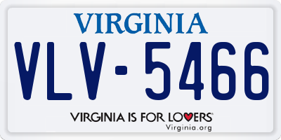 VA license plate VLV5466