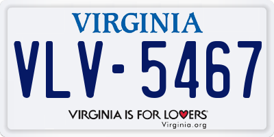 VA license plate VLV5467