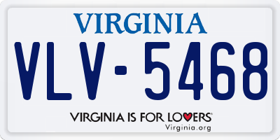 VA license plate VLV5468