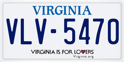 VA license plate VLV5470