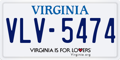 VA license plate VLV5474