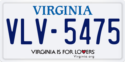 VA license plate VLV5475