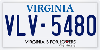 VA license plate VLV5480