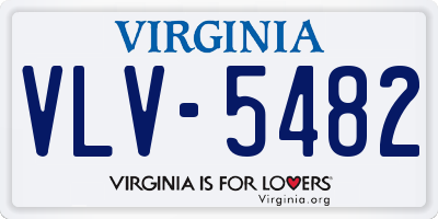 VA license plate VLV5482