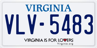 VA license plate VLV5483