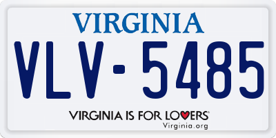 VA license plate VLV5485