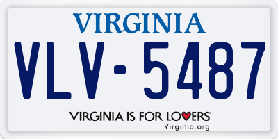 VA license plate VLV5487