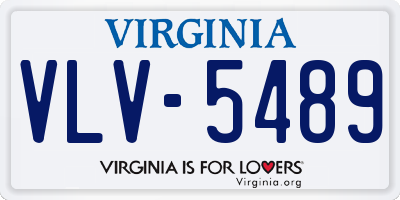 VA license plate VLV5489