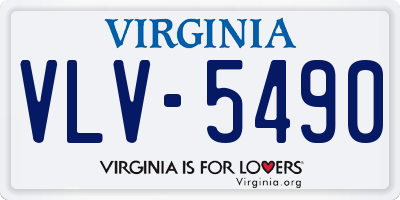 VA license plate VLV5490