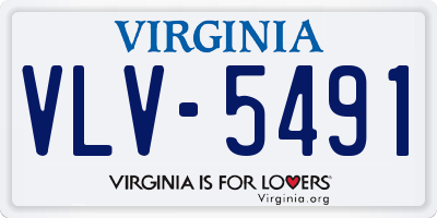 VA license plate VLV5491