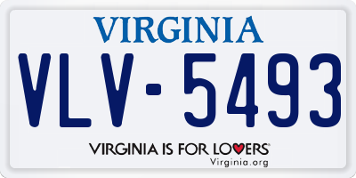 VA license plate VLV5493