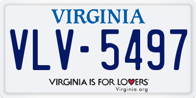 VA license plate VLV5497