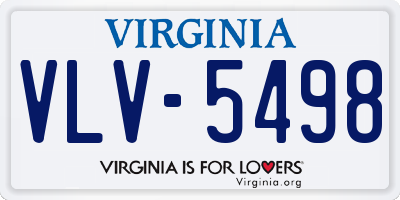 VA license plate VLV5498