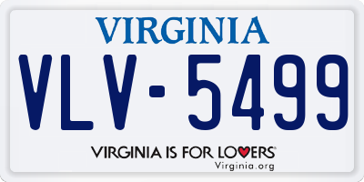 VA license plate VLV5499