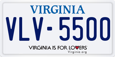 VA license plate VLV5500