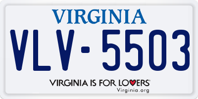 VA license plate VLV5503
