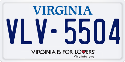 VA license plate VLV5504