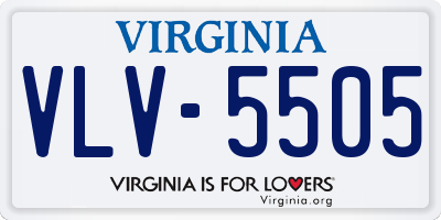 VA license plate VLV5505