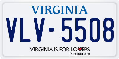 VA license plate VLV5508