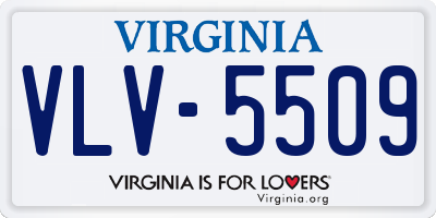 VA license plate VLV5509