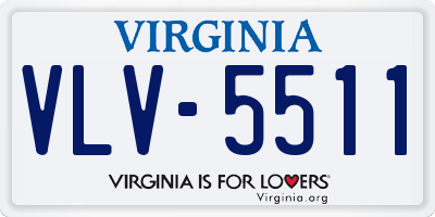 VA license plate VLV5511