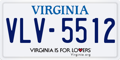 VA license plate VLV5512