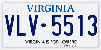 VA license plate VLV5513