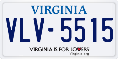 VA license plate VLV5515