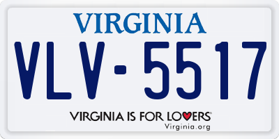 VA license plate VLV5517