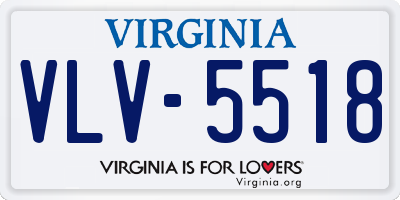 VA license plate VLV5518