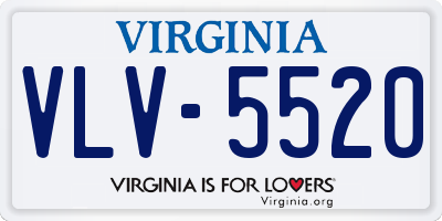 VA license plate VLV5520