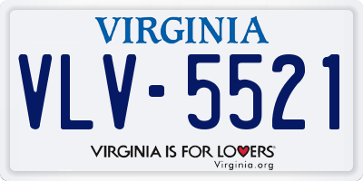 VA license plate VLV5521