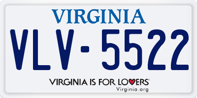 VA license plate VLV5522