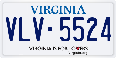 VA license plate VLV5524