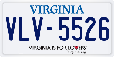 VA license plate VLV5526