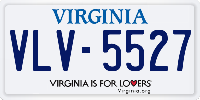 VA license plate VLV5527