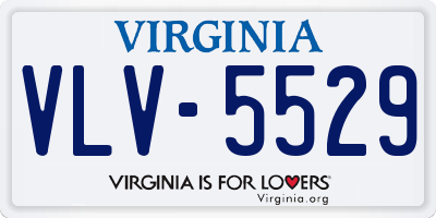 VA license plate VLV5529