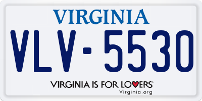 VA license plate VLV5530