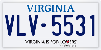 VA license plate VLV5531