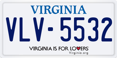 VA license plate VLV5532