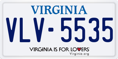 VA license plate VLV5535