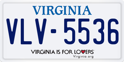 VA license plate VLV5536