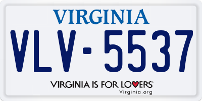 VA license plate VLV5537