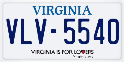 VA license plate VLV5540